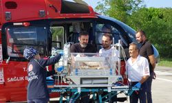 Ambulans helikopterden hayat veren müdahale
