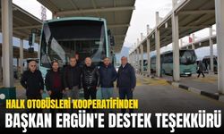 Halk otobüsleri kooperatifinden Başkan Ergün'e destek teşekkürü