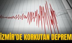 İzmir'de deprem 4.2 büyüklüğünde