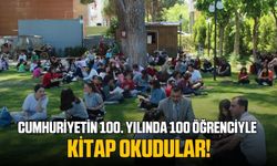 Alaşehir'de  Cumhuriyetin 100. yılında kitap okuma etkinliği düzenlendi!