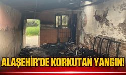 Alaşehir'de korkutan ev yangını: 1 yaralı!