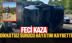 Feci kaza: Devrilen tırın sürücü hayatını kaybetti!
