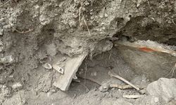 Bizans dönemine ait mezar ve insan kemikleri bulundu