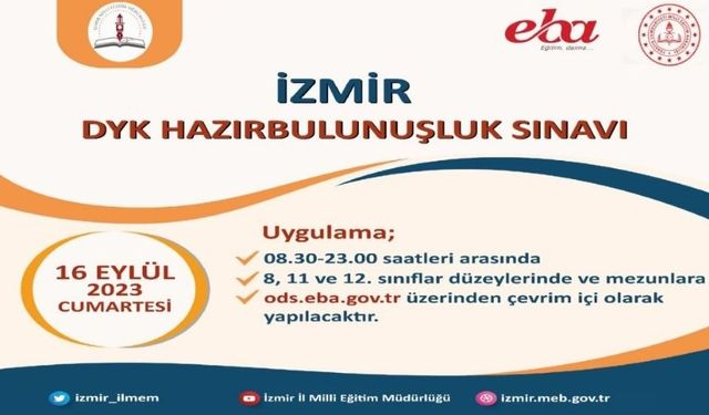 İzmir’de ücretsiz destekleme ve yetiştirme kursları sınavı 16 eylül’de