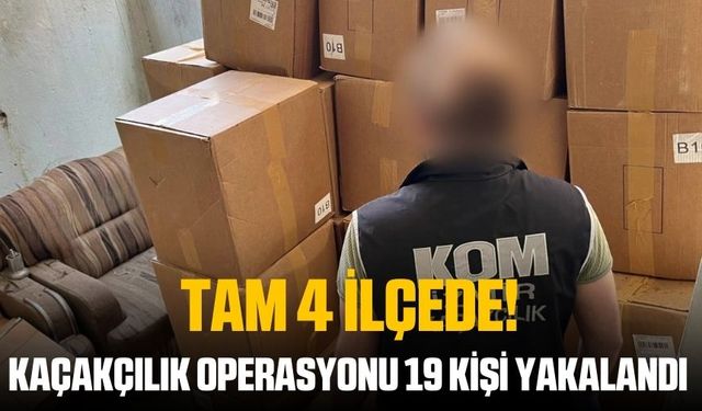 15 Milyon TL'yi aşkın kaçakçılık operasyonu: 19 gözaltı