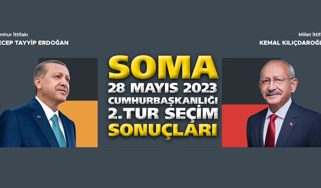 Soma 2. Tur Cumhurbaşkanlığı Seçim Sonuçları 28 Mayıs 2023
