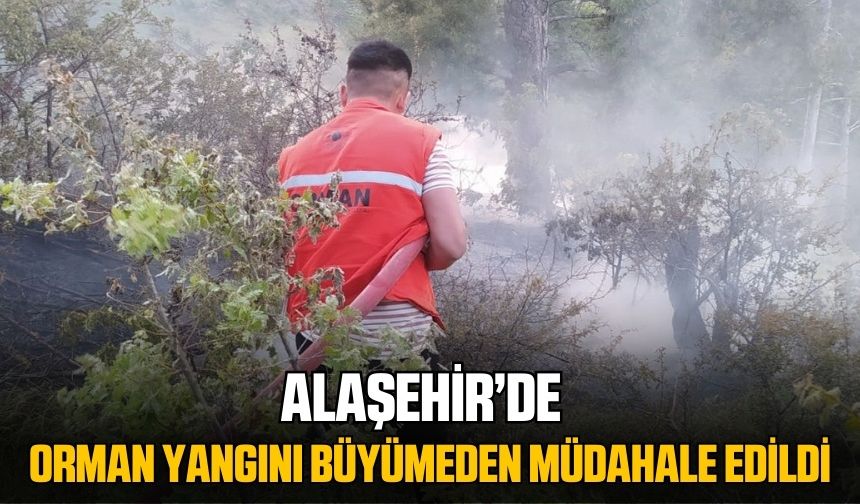 Alaşehir'de orman yangının önüne geçildi!
