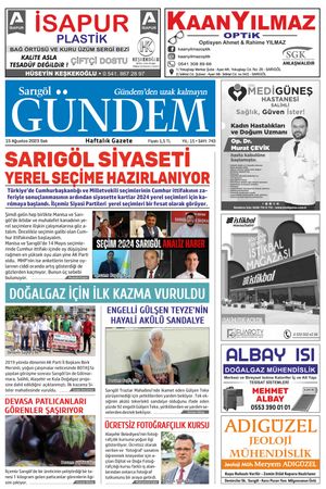 15.08.2023_743 Gündem Gazetesi Manşet